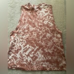 lululemon athletica mauve and Cream Tie-Dye Tank Top
